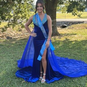 Johnathan Kayne Royal Blue Prom Dress